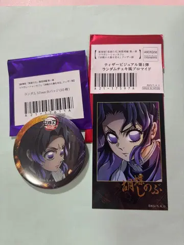 귀멸의 칼날 티저 비주얼 시노부 캔뱃지 폴라로이드