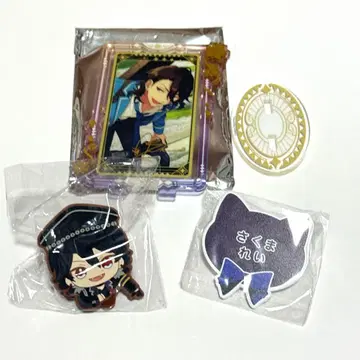 앙스타 사쿠마 레이 논카리 러버 클립 난자 네임 배지 양면 아크릴 스탠드