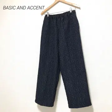 BASIC AND ACCENT 자카드 와이드 팬츠 이지 팬츠