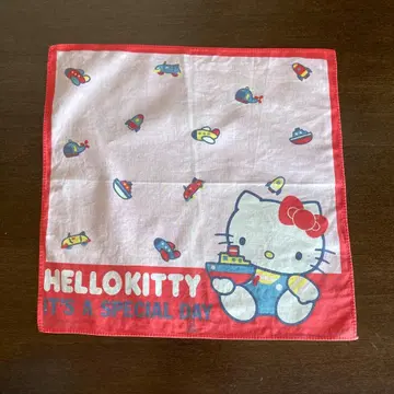 헬로키티 타월 손수건 kitty 산리오 쇼와 레트로