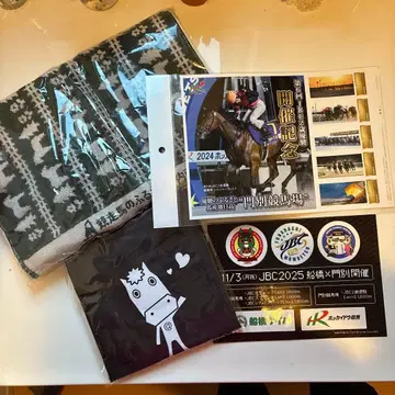 JBC2025 몬베츠 경마 기념 우표 110엔 5장 및 기념 타월