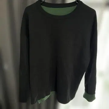 RAGEBLUE 블랙 그린 긴팔 니트 M