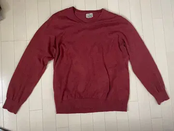 L.L.Bean 빨간색 니트 스웨터 L-REG 캐시미어 혼방