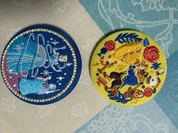 디즈니 자수 캔뱃지 2개 세트