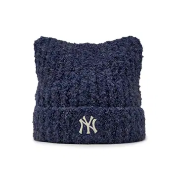 MLB korea 고양이 귀 비니 니트 모자 파란색