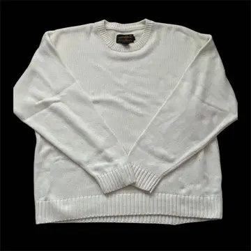 레어 컬러 에디 바우어 코튼 니트 80s 화이트