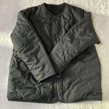 블랙 퀼팅 자켓 플리스 안감