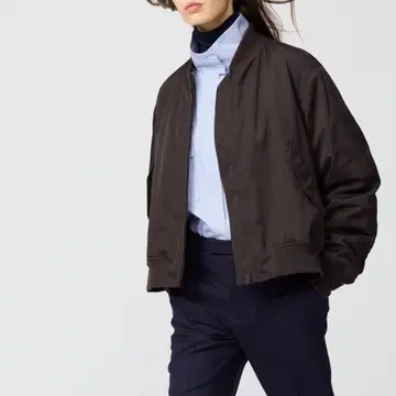 UNIQLO :C 2025 금기 봄버 자켓 S 다크 브라운