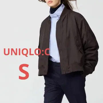 UNIQLO :C 2025 금기 봄버 자켓 S 다크 브라운