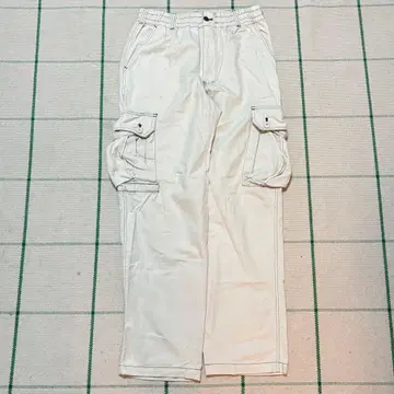2000s RATON LAVEUR 화이트 카고 팬츠 사이드 포켓 포함