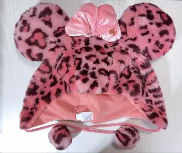 당일 발송 디즈니 미니 팬캡 레오파드 무늬 레오파드 핑크