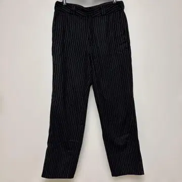 HARE 하레 블랙 화이트 스트라이프 슬랙스