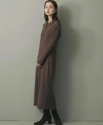 칼라 리브 니트 원피스 택 포함 미사용 새상품