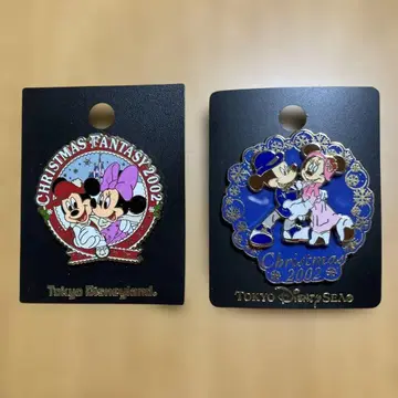 크리스마스 판타지 도쿄 디즈니 리조트 핀 배지 2개 세트