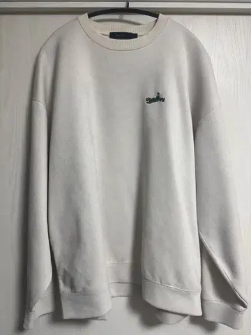 RAGEBLUE 크루넥 풀오버 원포인트 자수 화이트 L