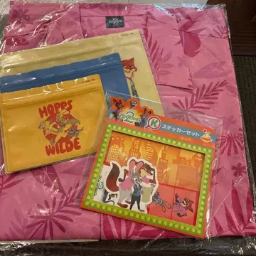 주토피아2 해피 복권 알로하 셔츠 지퍼 백 스티커