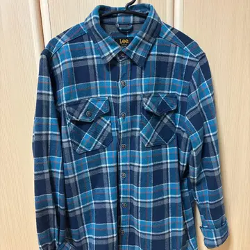 Lee 플란넬 셔츠 블루 계열 체크 무늬