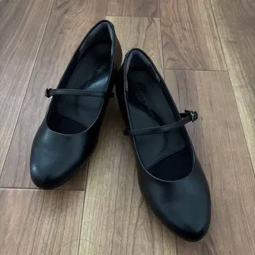 블랙 발레 슈즈 23.5cm 앵클 스트랩