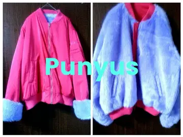 punyus 와타나베 나오미 프로듀스 리버서블 MA-1 퍼 자켓 F