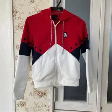 캘러웨이 Callmay 후드 부착 맨투맨 자켓 레드 화이트