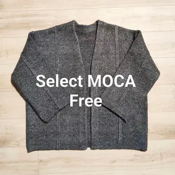 SELECT MOCA 그레이 니트 하프 코트 가디건 사이즈 F