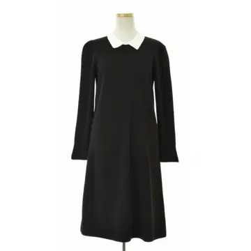 ESTNATION 카라 부착 니트 원피스 블랙