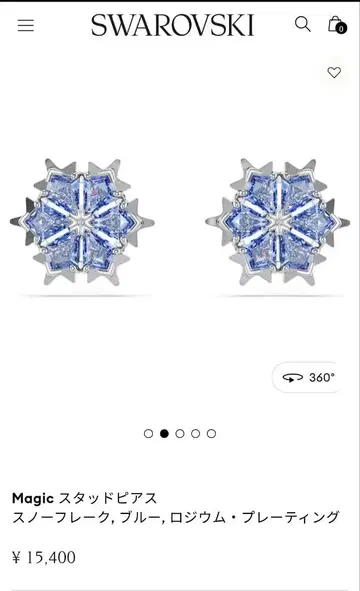 [ 미사용 새상품 ] SWAROVSKI 눈송이 귀걸이