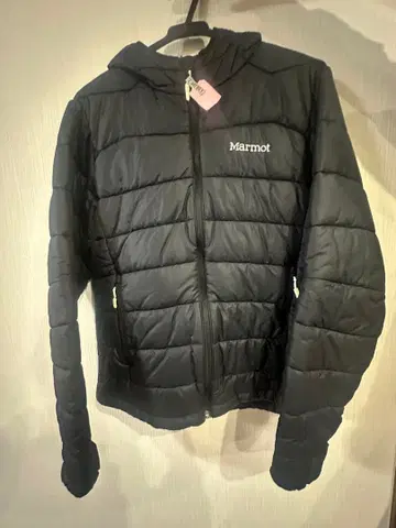 마모트 블랙 후드 부착 다운 자켓