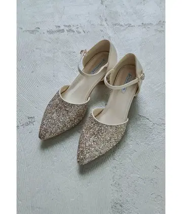 [ 새상품급 ] niana 글리터 청키힐 펌프스 결혼식 2차 모임