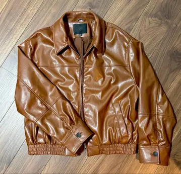 ZARA 브라운 가죽 자켓