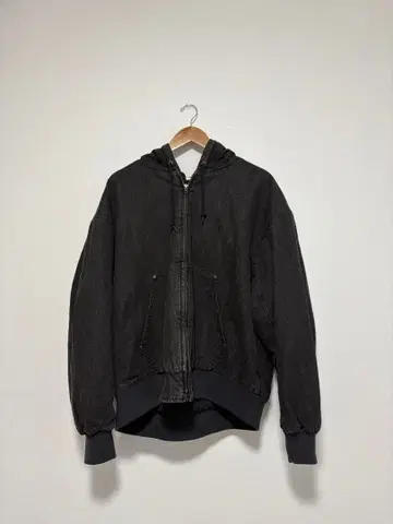 GU 데님 패디드 집업 후드티