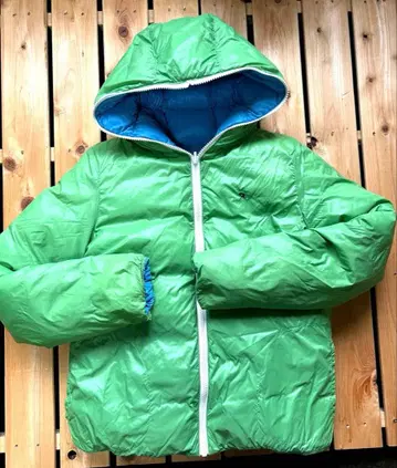 아놀드 파머 후드 부착 다운 점퍼 리버서블 S