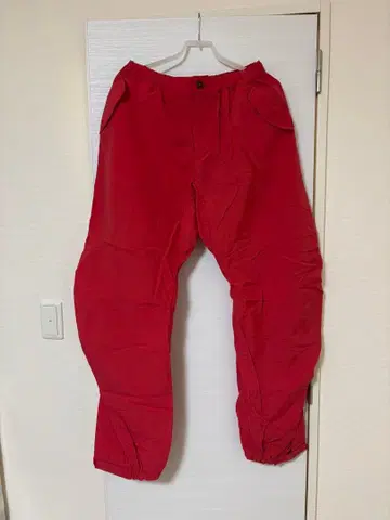 [ THOUFAN ] 클라이밍 팬츠 fish 팬츠 얇은 레드