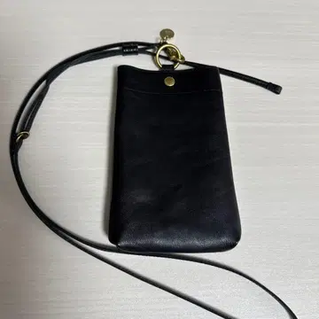 블랙 가죽 스마트폰 숄더백