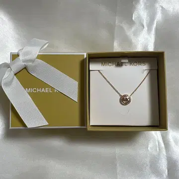 MICHEAL KORS 목걸이 여성용 핑크 골드