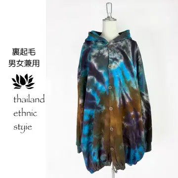 [새상품] 속기모 후드 부착 자켓 타이다이 염색 겉옷 MF961