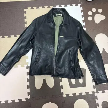 REPLAY 블랙 가죽 자켓