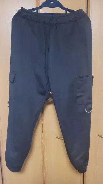 NIER 블랙 카고 팬츠 서스펜더 포함