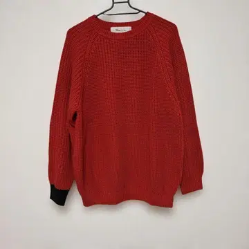 Time is on 빨간색 리브 스웨터