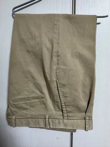 베이지 치노 팬츠 코튼 슬림핏