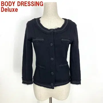 A920 바디 드레싱 디럭스 노카라 자켓 울 블랙 38