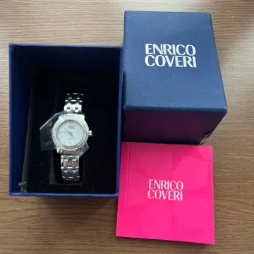 ENRICO COVERI 아날로그 시계 실버