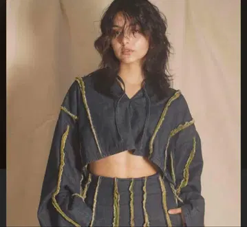 JUEMI 밀푀유 데님 후드티