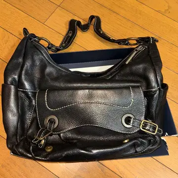 VIA BRERA 가죽 숄더백 블랙