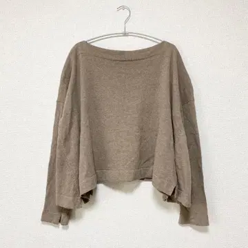 DANIELA GREGIS 울 보트넥 니트 풀오버 모카