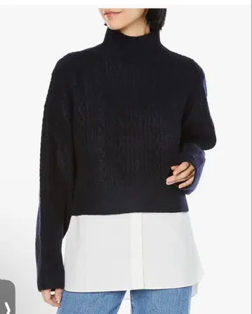 Mila Owen 셔츠 레이어드 케이블 풀오버 여성용