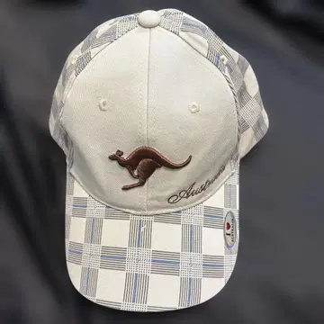 캥거루 자수 체크 캡