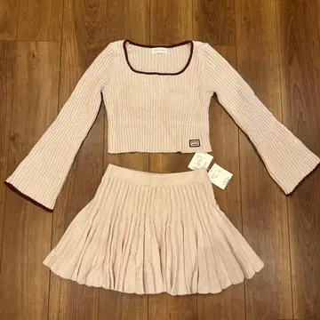 [ SNIDEL HOME ] 리브 편직 셋업 핑크