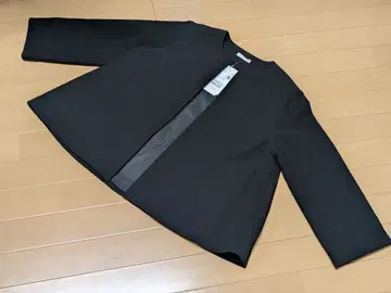 9부 소매 A라인 노카라 자켓 S 사이즈 택 포함