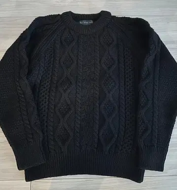 RICHMOND KNITWEAR 리치몬드 크루넥 대편 니트 영국제